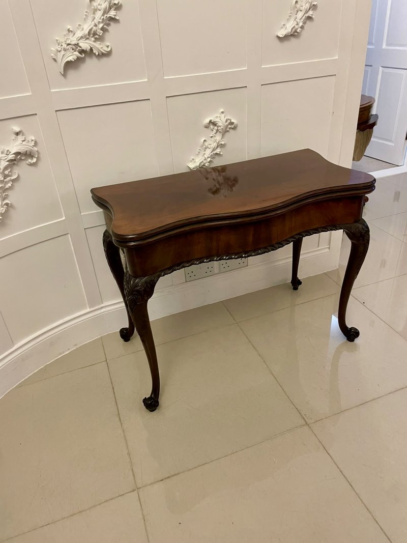 Antique George III Original Hepplewhite Outstanding Quality Carved Mahogany Card Table - Image 2